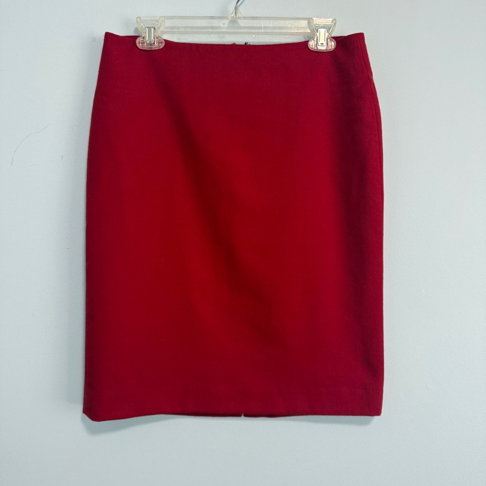 Talbots Wool Red Lined‎ Skirt Size 6